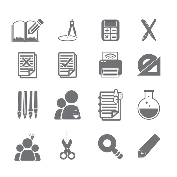 Tools learning  icon set 2 — Stock Vector