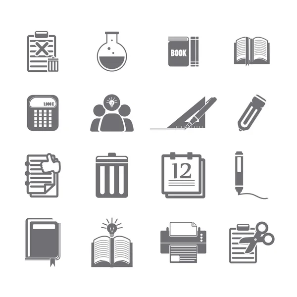 Tools learning  icon set — Stock Vector