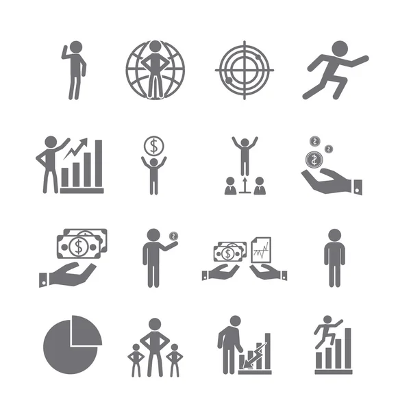 Management icons set. — Stock Vector