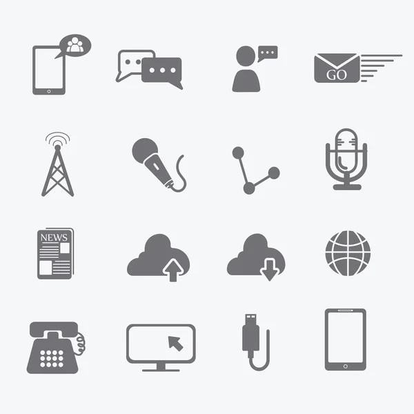 Iconos de comunicación — Vector de stock