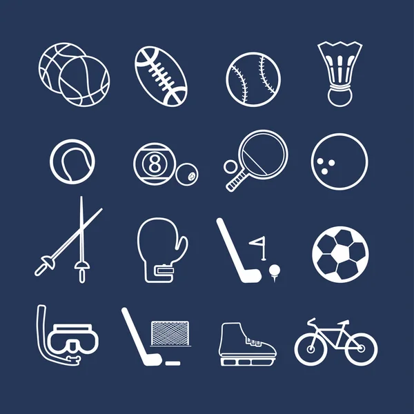 Iconos deportivos — Vector de stock