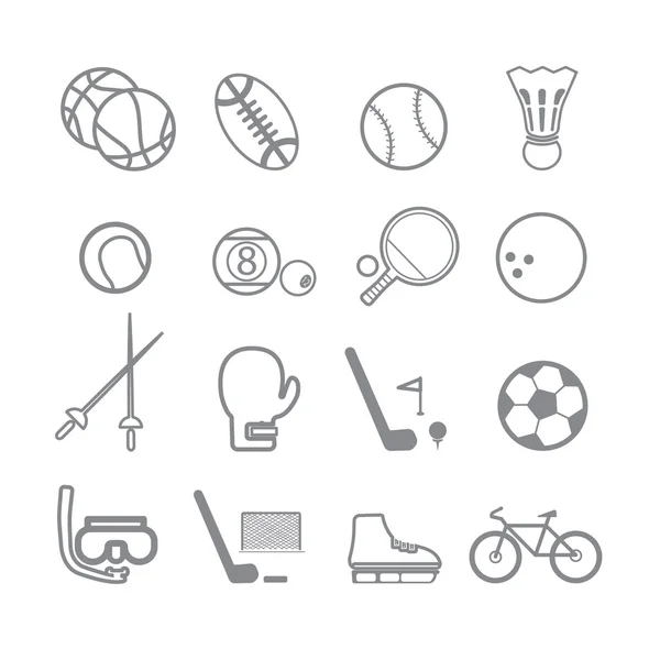 Sports icons line — Stock Vector
