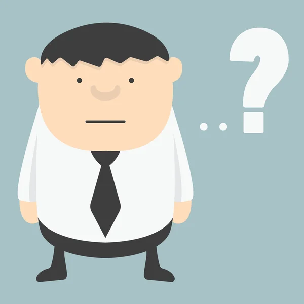 Obese Businessman with Question mark Stock Illustration by ©wittaya2499  #48905029