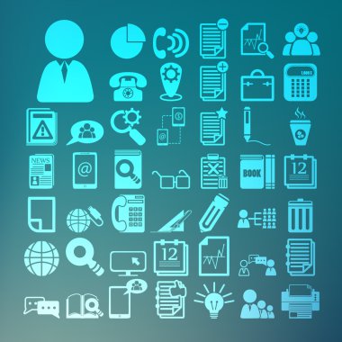 retina Office Icons set 