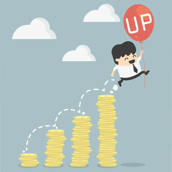 Businessman up — Stock Vector