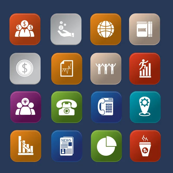 Office finance buntes Icon set eps.10 — Stockvektor