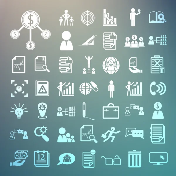 Business icons and Finance icons set.2  on Retina background — Stock Vector