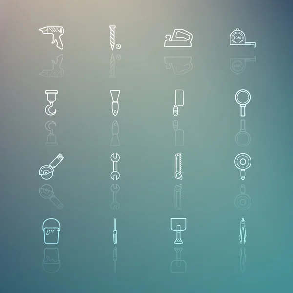 Tools Symbole auf der Netzhaut Hintergrund set.3 — Stockvektor
