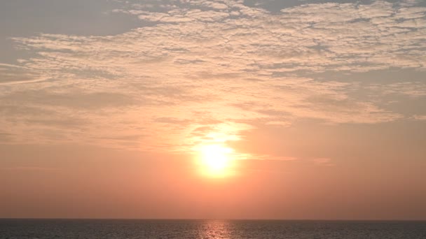 Belo Pôr Sol Sobre Mar — Vídeo de Stock