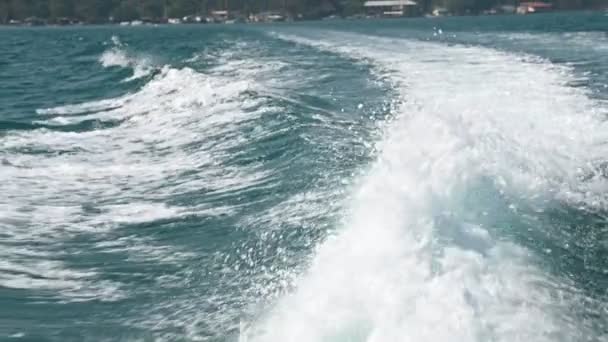 Vue Bateau Arrière Sur Mer — Video