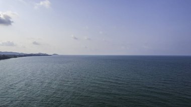 View of island from drone angle,Chanthaburi province of thailand,High angle of sea