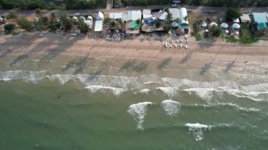View of sea chanthaburi of Thailand high angle from drone