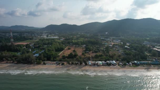 Вид Море Шантабурі Таїланду Високий Кут Безпілотного Літального Апарату — стокове відео