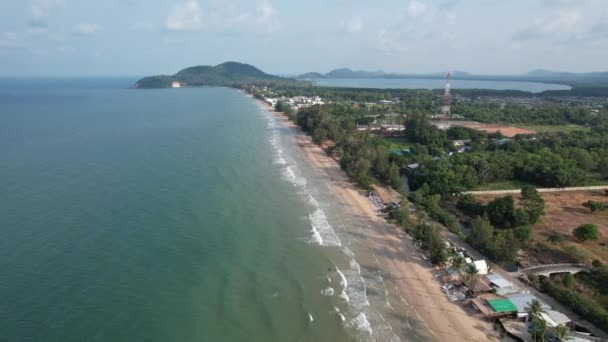 View Sea Chanthaburi Thailand High Angle Drone — Stockvideo