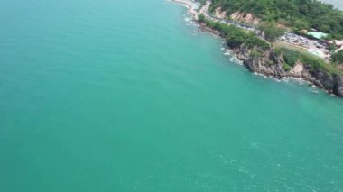 Noen Nang Phaya Viewpoint landmark chanthaburi of thailand, High angle view from drone