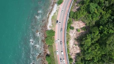 Noen Nang Phaya Viewpoint landmark chanthaburi of Thailand, High angle view from drone