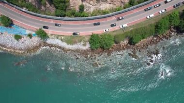 Noen Nang Phaya Viewpoint landmark chanthaburi of Thailand, High angle view from drone