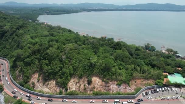Noen Nang Phaya Viewpoint Landmark Chanthaburi Thailand High Angle View — Stock video