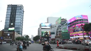 DALAT, VIETNAM - JULY 17, 2022: View dalat city of vietnam,Lifestyle ride motorcycle