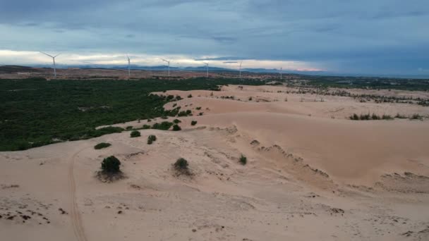 Mui Vietnam Tourist Destination Desert Sea Bird Eye View Drone — Vídeo de Stock