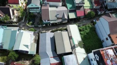 View of Dalat city, Vietnam from drone angle, Da Lat is a city located in a valley with cool weather all year round.