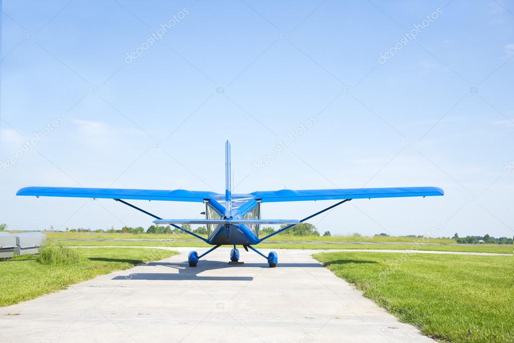 Small plane preparing to take off