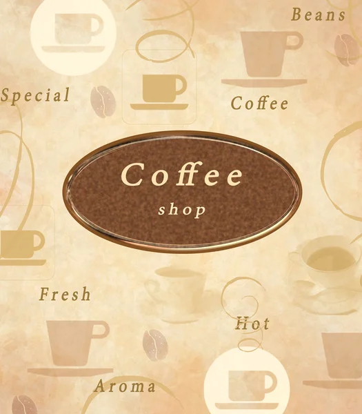 Café menu capa — Fotografia de Stock