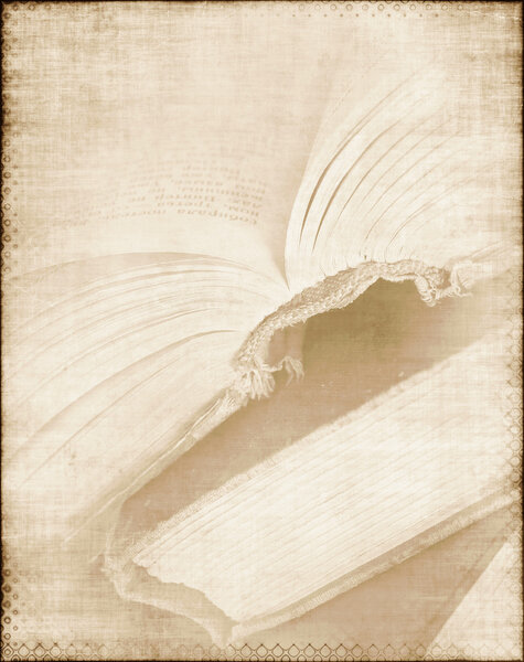 Old style books grunge wallpaper background