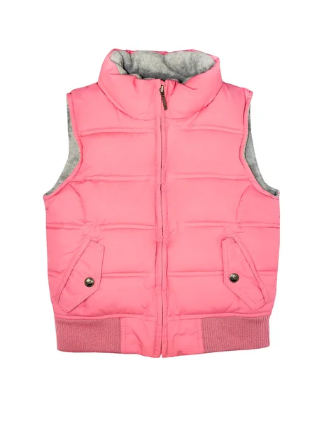 Gilet rosa isolato su bianco . — Foto Stock