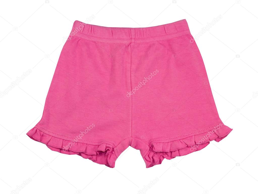 Pink shorts.Isolated.