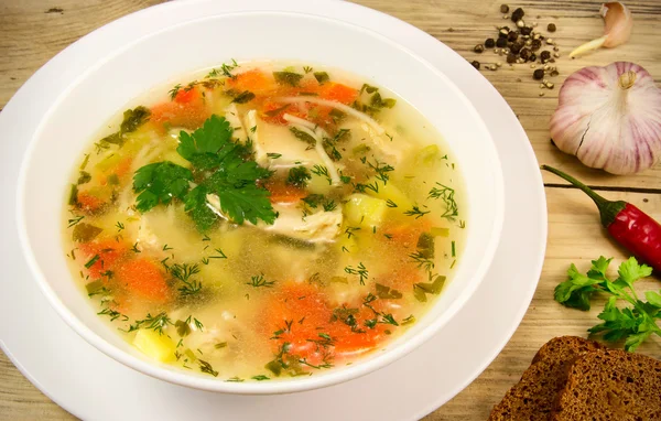 Chiken suppe. — Stockfoto