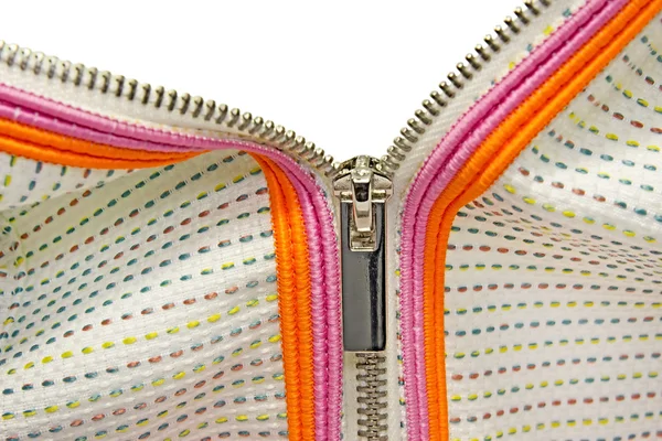 Zipper closeup com espaço emty . — Fotografia de Stock