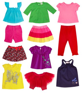 kız moda renkli clothes.isolated.