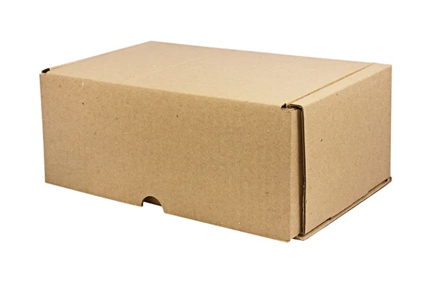 Karton box.isolated. — Zdjęcie stockowe
