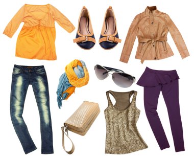Female clothes collage clipart