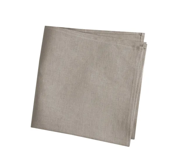Brown Square Dishcloth Isolated Kitchen Folded Napkin Decorating Burlap Cloth — Stock Photo, Image