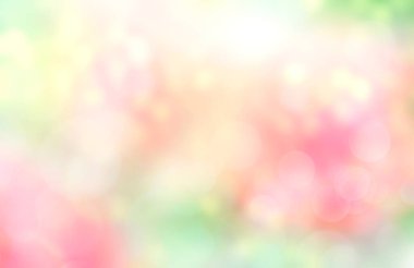 Yaz soyut arkaplanı bulanık. Pembe yeşil sarı bokeh. Doğal bulanıklık, bahar arkaplanı. Renkli doku..