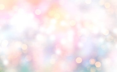 Yumuşak, açık renkli bulanık. Güzel, sihirli zemin. Parlak arkaplan. Soyut boh.Tatil dokusu. Noel işaret fişeği.