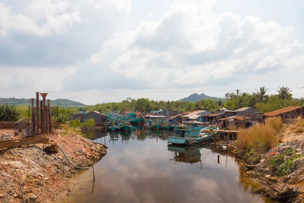 Rybářská vesnice na phu quoc — Stock fotografie