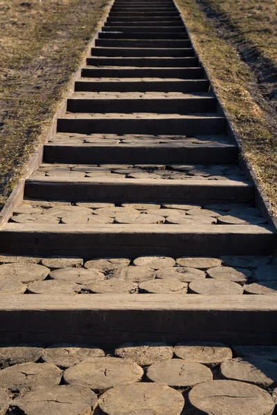 Escalier en bois en haut — Photo