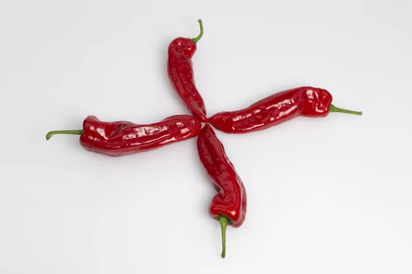 Cross of red sweet pepper — Stock Photo, Image