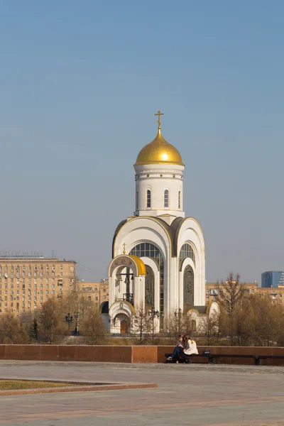 Church of St. George on Poklonnaya Hill in March — Stock Photo, Image