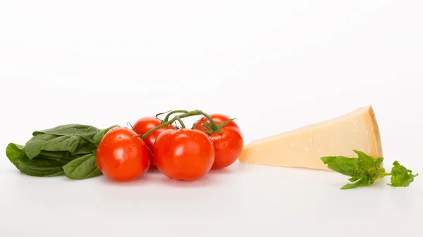 Rote Tomaten Käsespinat — Stockfoto