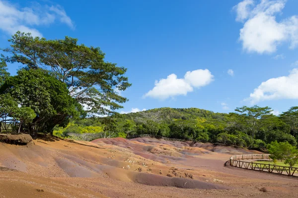 Цветные пески Маврикия — стоковое фото