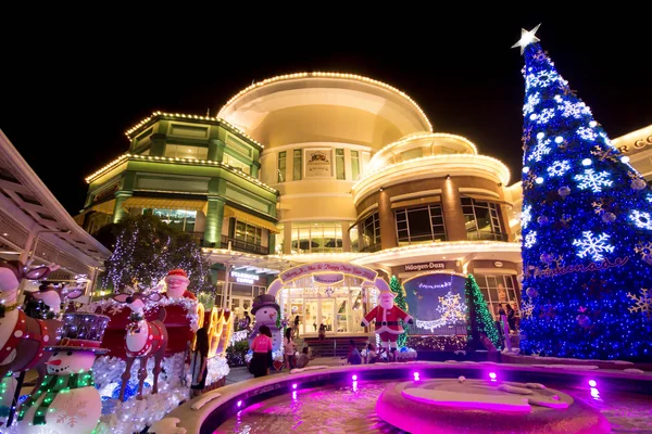Noel dekorasyon, promanade alışveriş Bangkok, Tayland — Stok fotoğraf
