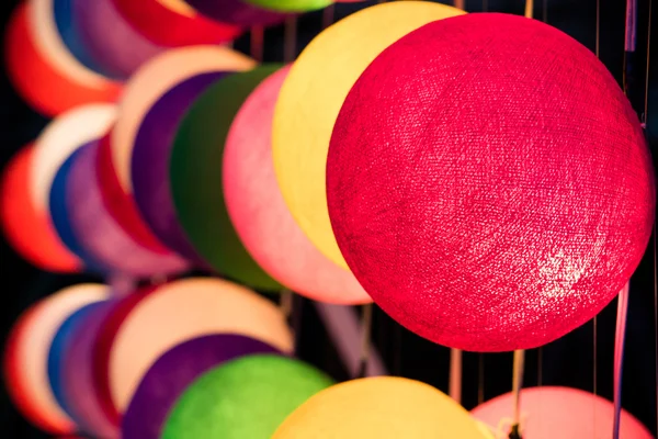 Light rounded lamp made from paper — Stock Photo, Image