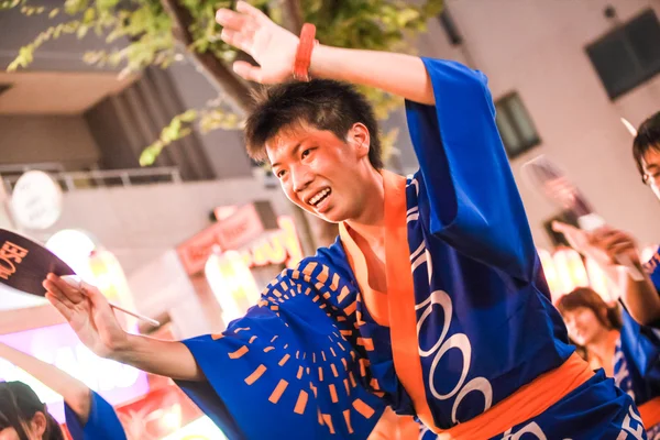 Awa odori, japanisches Tanzfestival im Sommer im Kasurazaka in Tokio — Stockfoto