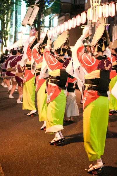 Awa odori, japońska festiwalu tańca w lato w kasurazaka w Tokio — Zdjęcie stockowe