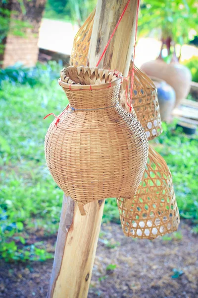 Vimini tailandesi in bambù e rattan . — Foto Stock