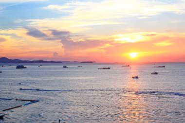 sun twilight saat, Tayland Pattaya beach adlı ayarla